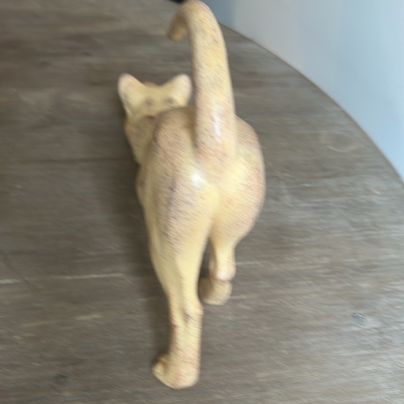 Cubist Collection Cat Stretching Stone Art Deco Sculpture - Picture 6 of 14